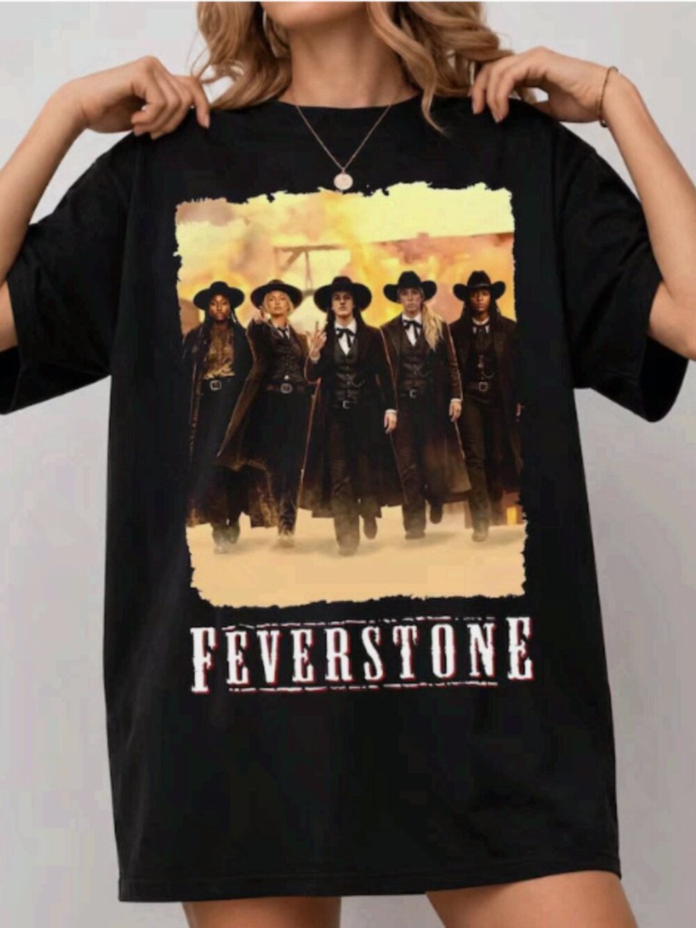 Feverstone Western Outlaw Movie Graphic T-Shirt